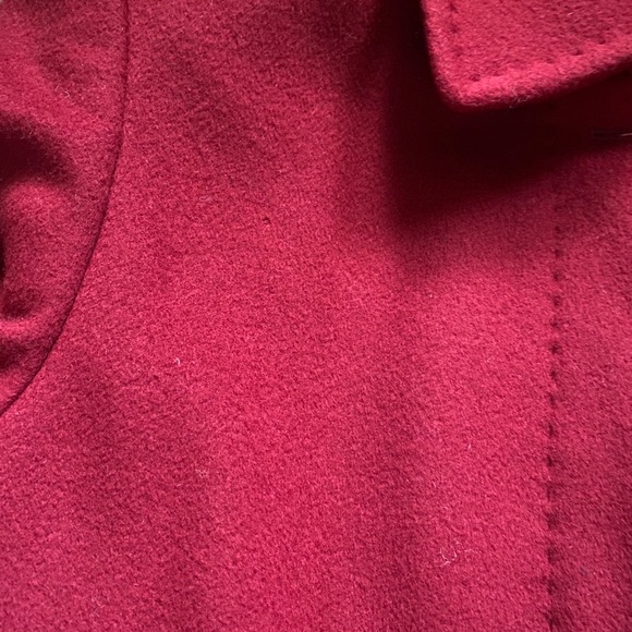 Burberry Wool Cashmere Red Merlot Coat Women - Picture 9 of 12